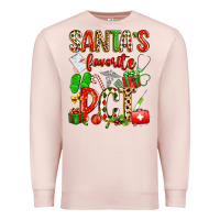 Pale Pink santa's favorite pct Premium Sweatshirt - texasbilliewilder