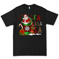 Black fa la la la la christmas santa claus coffee cup Premium Tee - FaDigitalArtStudio