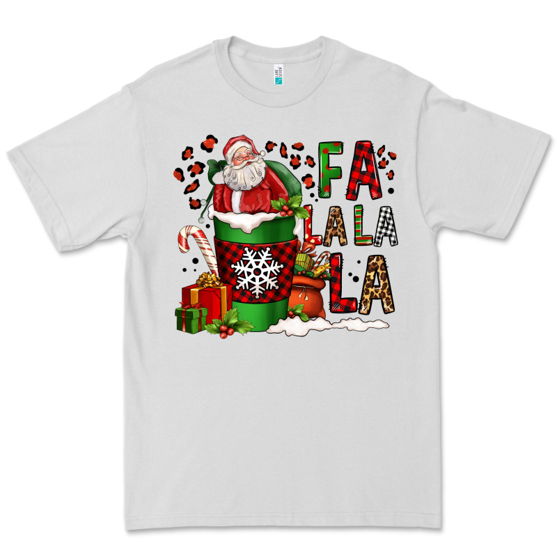Fa La La La La Christmas Santa Claus Coffee Cup Premium Tee by FaDigitalArtStudio | Teevron