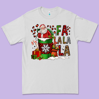 Fa La La La La Christmas Santa Claus Coffee Cup Premium Tee Designed By Fadigitalartstudio
