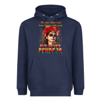 Navy Always Chingona sometimes cabrona but never pendej Heavyweight Hoodie - NancyCooperArtShop