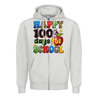 Dove Grey happy 100 th days of school Zipper Hoodie - Artiststas