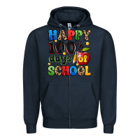 Navy happy 100 th days of school Zipper Hoodie - Artiststas