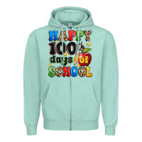 Seafoam happy 100 th days of school Zipper Hoodie - Artiststas