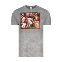 Cloud Rock merry christmas goats Vintage Tee - Jasminsmagicworld