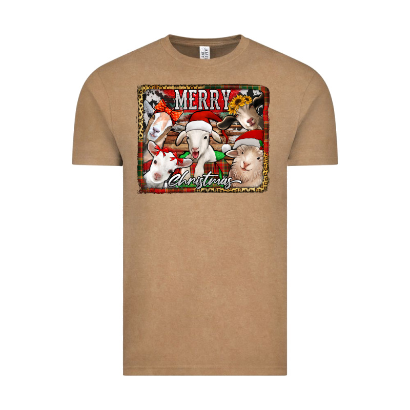 Merry Christmas Goats Vintage Tee by Jasminsmagicworld | Teevron