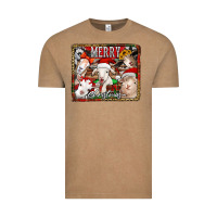 Vintage Coffee merry christmas goats Vintage Tee - Jasminsmagicworld