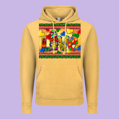 Love Autism Awareness Vintage Hoodie Designed By Barkaloodesign