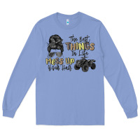 Colony Blue the best things in life mess up your hair Long Sleeve Tee - MaliasSmallBusiness