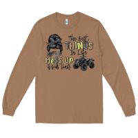 Toasted Coconut the best things in life mess up your hair Long Sleeve Tee - MaliasSmallBusiness