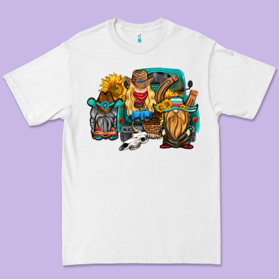 Western Truck With Gnomes Premium Tee Designed By Hra Design Shop