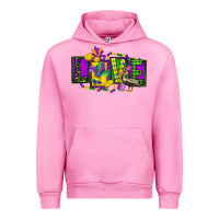 Fuchsia Pink mardi gras love Urban Hoodie - FaDigitalArtStudio
