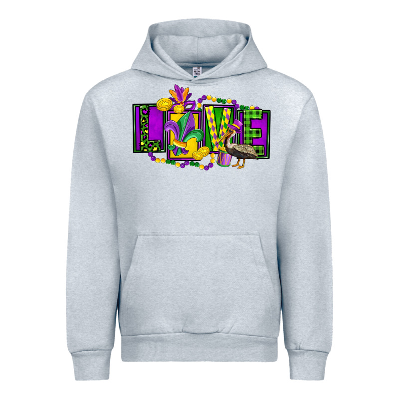 Mardi Gras Love Urban Hoodie by FaDigitalArtStudio | Teevron