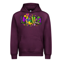 Mauve Wine mardi gras love Urban Hoodie - FaDigitalArtStudio