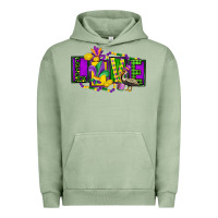 Pigment Oil Green mardi gras love Urban Hoodie - FaDigitalArtStudio