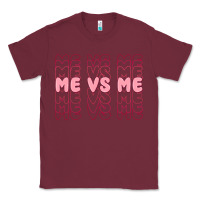 Burgundy me vs me Classic Tee - MaliasSmallBusiness