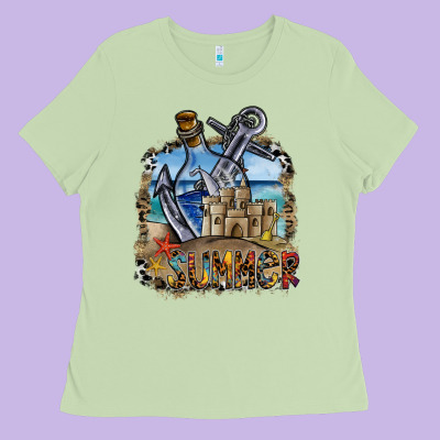 Summer Ladies Tee Designed By Sublimationcraftshop