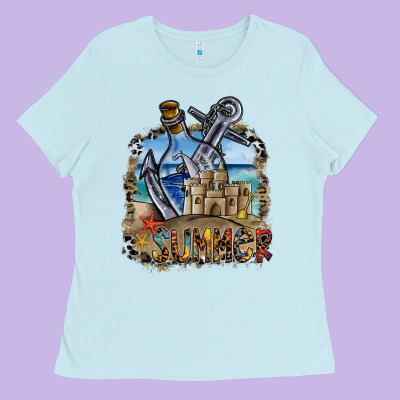 Summer Ladies Tee Designed By Sublimationcraftshop