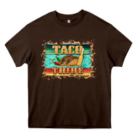 Chocolate Brown taco tribe western background Heavy Core Tee - BarkalooDesign
