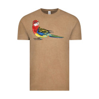 Vintage Coffee Rosella Bird Vintage Tee - LillyAllenDesigns