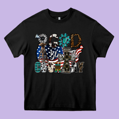 God Bless The Country Heavy Core Tee Designed By Sublimationcraftshop