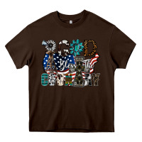 Chocolate Brown god bless the country Heavy Core Tee - SublimationCraftShop