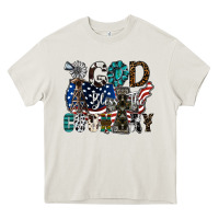 Cream god bless the country Heavy Core Tee - SublimationCraftShop