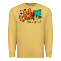 Antique Gold Love Fall y'all Premium Sweatshirt - NancyCooperArtShop