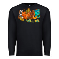 Black Love Fall y'all Premium Sweatshirt - NancyCooperArtShop