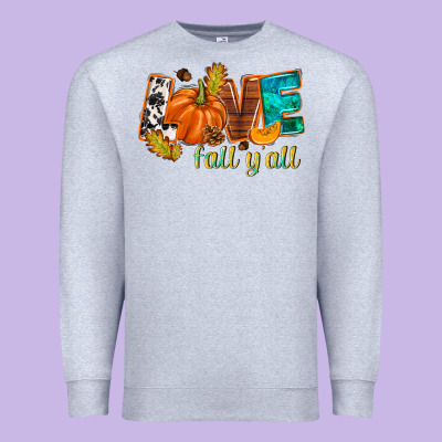 Love Fall Y'all Premium Sweatshirt Designed By Nancycooperartshop