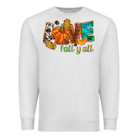 Oatmeal Heather Love Fall y'all Premium Sweatshirt - NancyCooperArtShop