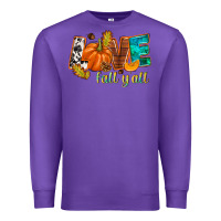 Purple Love Fall y'all Premium Sweatshirt - NancyCooperArtShop