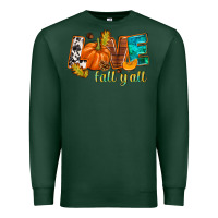 Sports Green Love Fall y'all Premium Sweatshirt - NancyCooperArtShop