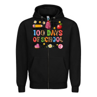 Black 100 days of school Zipper Hoodie - Artiststas