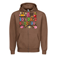 Chestnut 100 days of school Zipper Hoodie - Artiststas