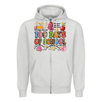 Dove Grey 100 days of school Zipper Hoodie - Artiststas