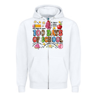 White 100 days of school Zipper Hoodie - Artiststas