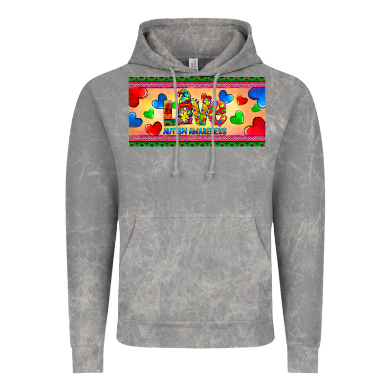 Love Autism Awareness License Plate Template Vintage Hoodie by BarkalooDesign | Teevron