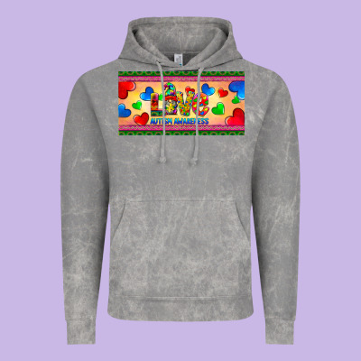 Love Autism Awareness License Plate Template Vintage Hoodie Designed By Barkaloodesign