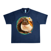 Navy floral leopard guinea pigs Urban Heavy Tee - Jasminsmagicworld