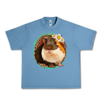 Pebble Blue floral leopard guinea pigs Urban Heavy Tee - Jasminsmagicworld