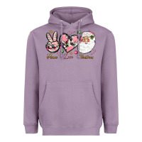 Lavender Peace love pink Christmas Heavyweight Hoodie - NancyCooperArtShop