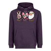Plum Peace love pink Christmas Heavyweight Hoodie - NancyCooperArtShop