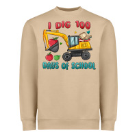 Mushroom i dig 100 days of school excavator Heavyweight Sweatshirt - MaliasSmallBusiness