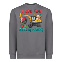 Storm i dig 100 days of school excavator Heavyweight Sweatshirt - MaliasSmallBusiness