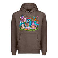 Coffee Easter gnomies with truck Easter Day Premium Hoodie - HowdyJamesFarm