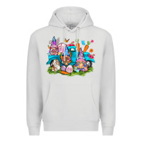 Dove Grey Easter gnomies with truck Easter Day Premium Hoodie - HowdyJamesFarm