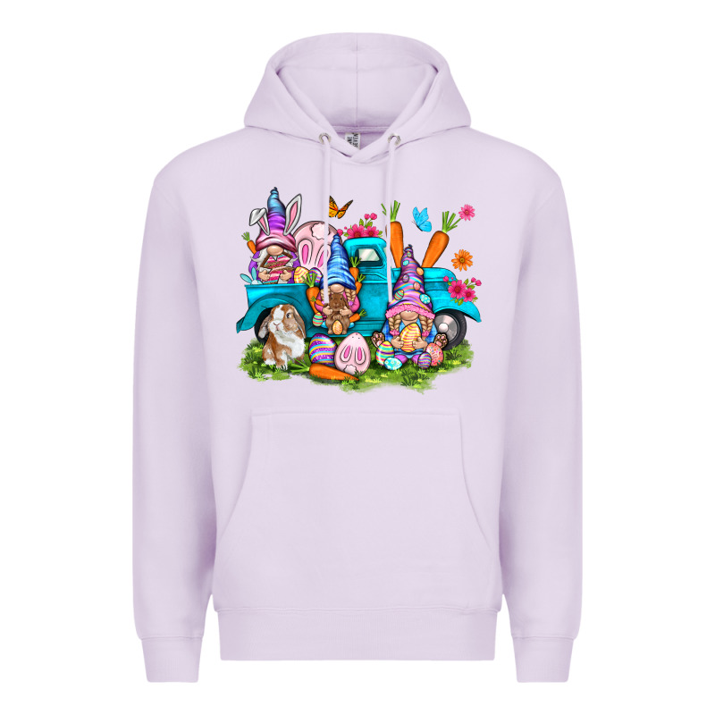 Easter Gnomies With Truck Easter Day Premium Hoodie by HowdyJamesFarm | Teevron