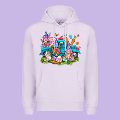 Easter Gnomies With Truck Easter Day Premium Hoodie Designed By Howdyjamesfarm