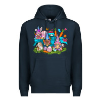 Navy Easter gnomies with truck Easter Day Premium Hoodie - HowdyJamesFarm